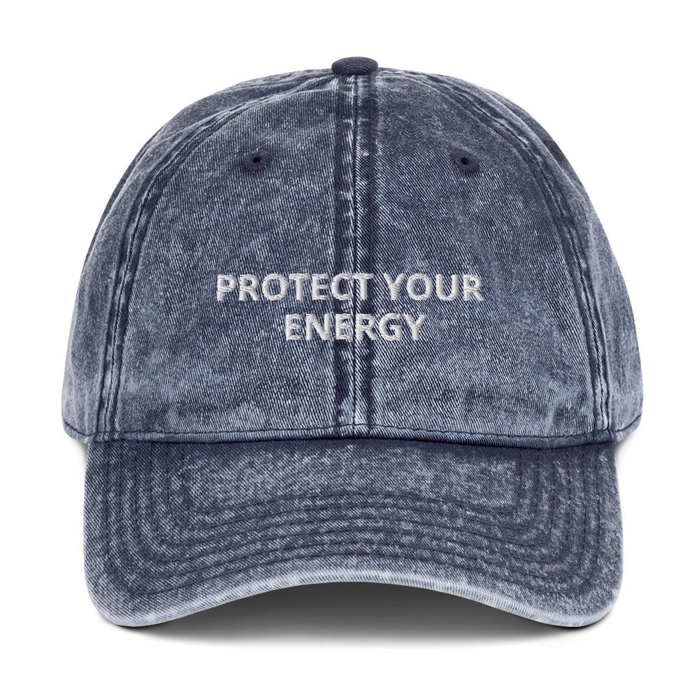 Protect Your Energy Vintage Cotton Twill Cap