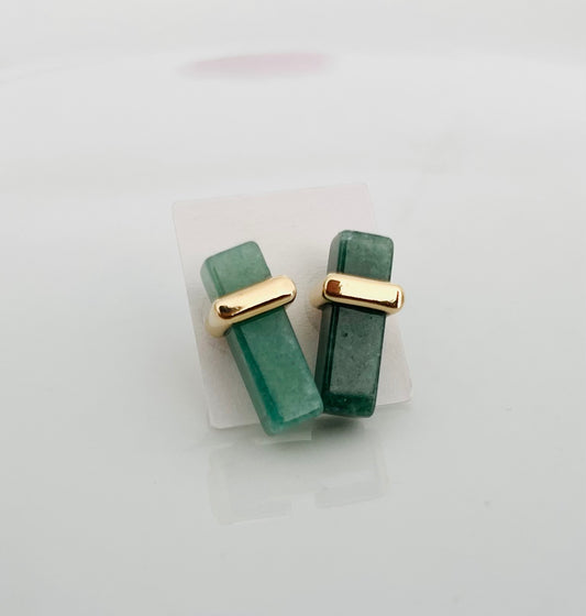 Green Jade Earring Set