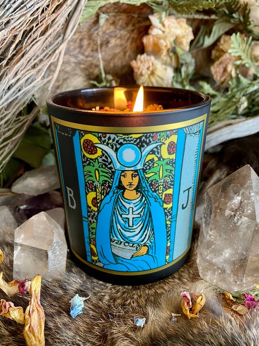 8.5oz High Priestess Tarot Candle