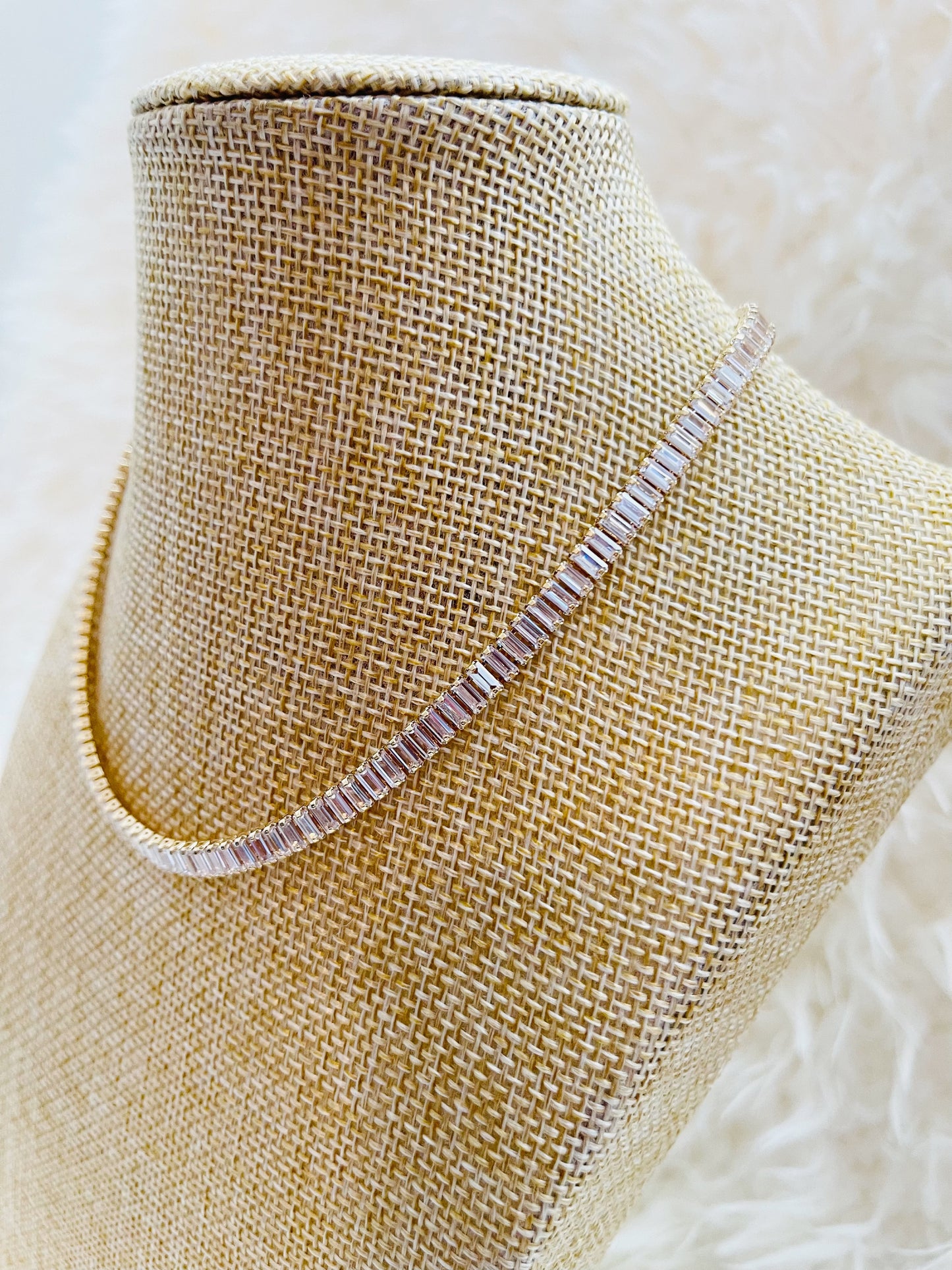 White Crystal Necklace and bracelet set