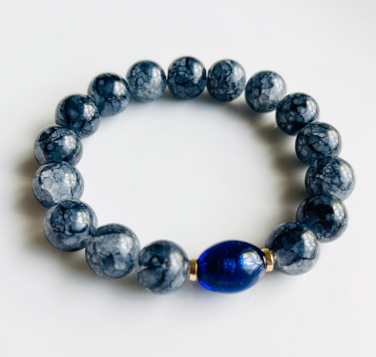 Blue Dragon Bead Bracelet